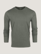 Mercury Green Long Sleeve Crew Neck Tee Ghost Mannequin | Fresh Clean Threads