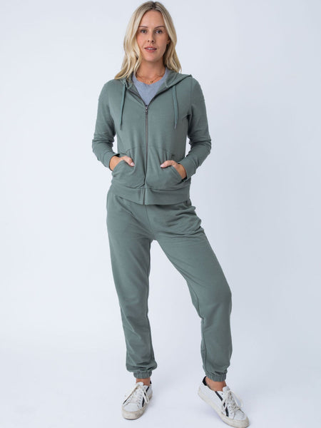 Women's Mercury Green Terry Jogger FINAL SALE