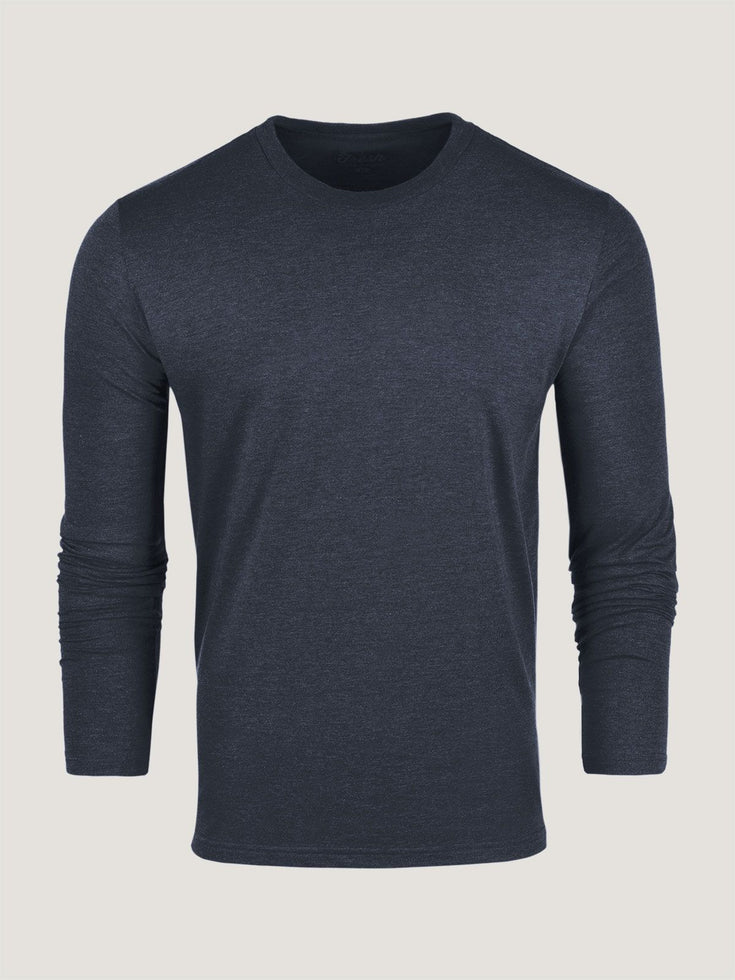 Navy Long Sleeve Crew Neck Ghost Mannequin | Fresh Clean Threads