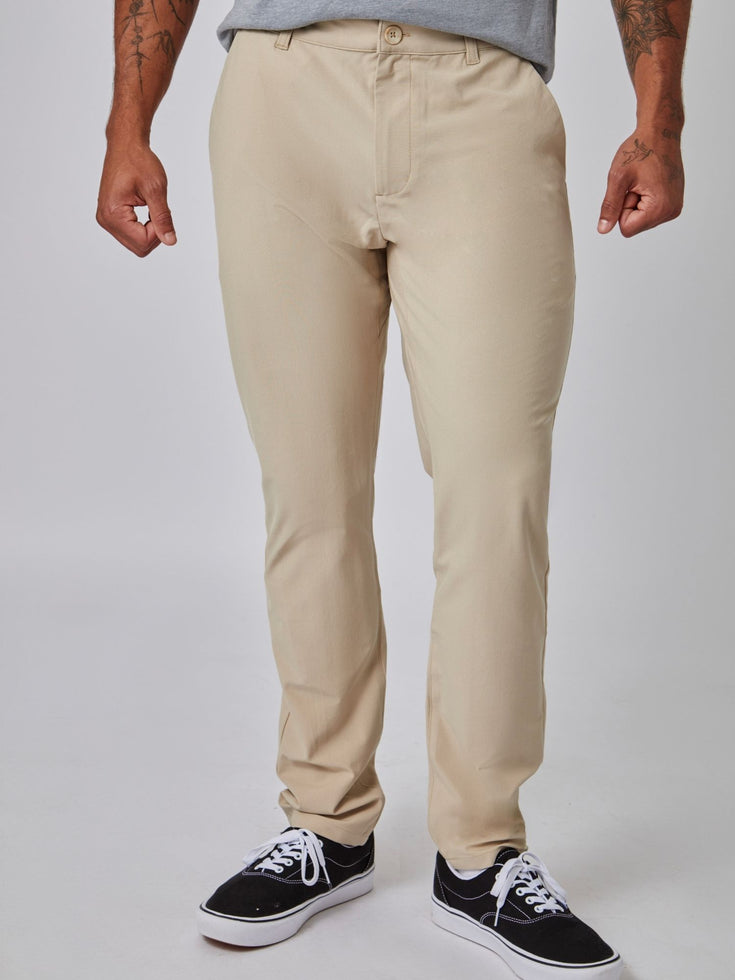 Men's Stretch Tech Pant Khaki | Fresh Clean Threads