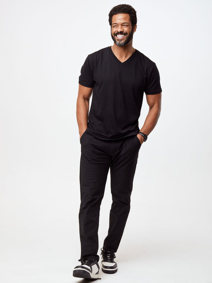 Black V-Neck Tees 5-PACK | Fresh Clean Threads