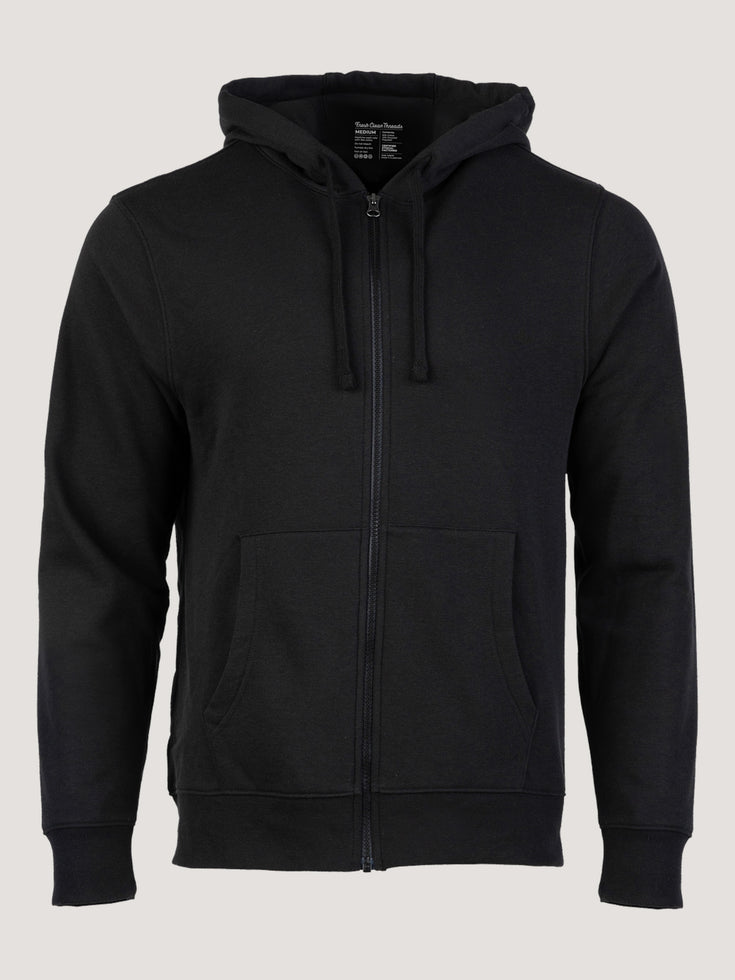 Men's Black Zip-Up Hoodie | Shop Premium Hoodies at Fresh Clean Threads