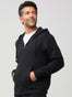 Black Zip-Up Hoodie made with Soft, Coxy Fleece