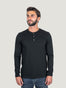 Black Long Sleeve Henley Studio Size Medium | Fresh Clean Threads