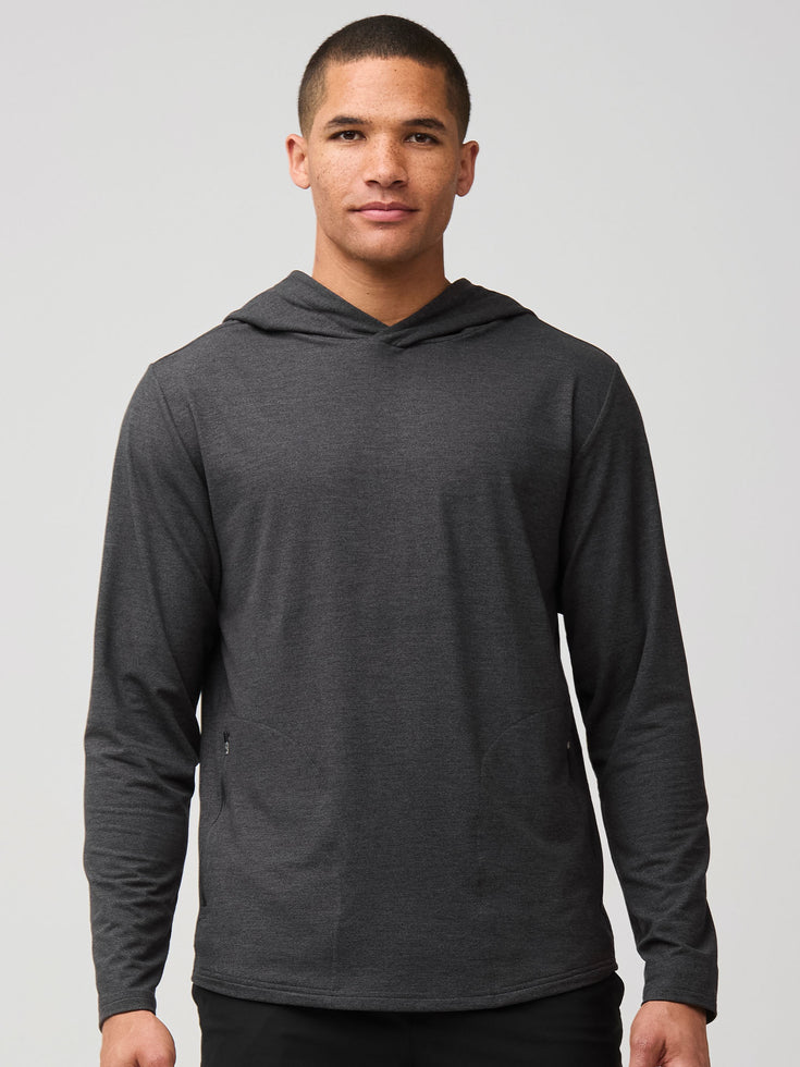 Tech Hoodie in Charcoal | Updated Style at Fresh Clean Threads