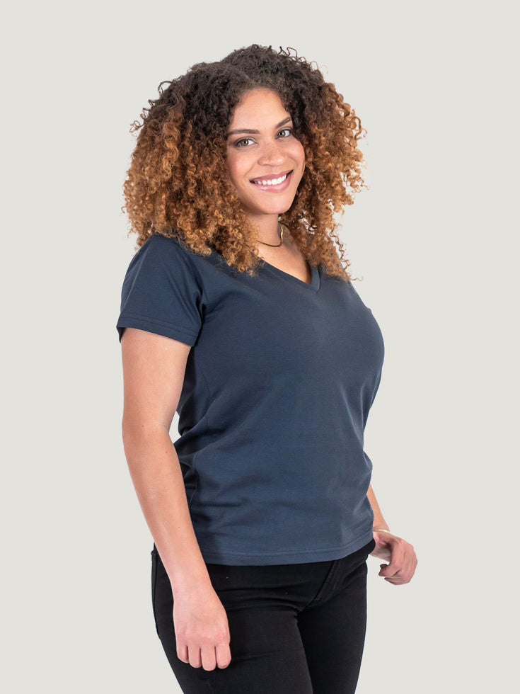 Women's Odyssey Blue V-Necks | Fresh Clean Threads