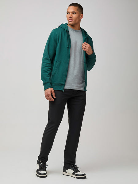 Dark Emerald Zip-Up Hoodie