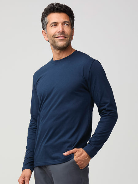 Dark Navy Long Sleeve Crew Neck