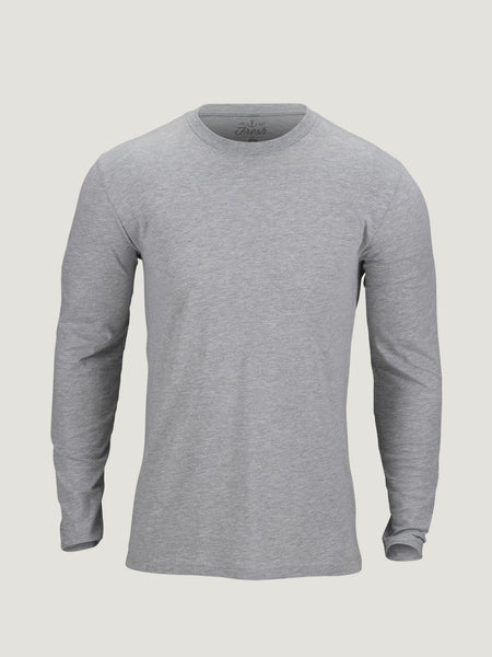 Heather Grey Long Sleeve Crew Neck