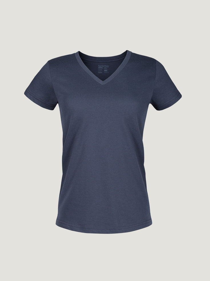 Women's Odyssey Blue V-Neck Tee | Fresh Clean Threads