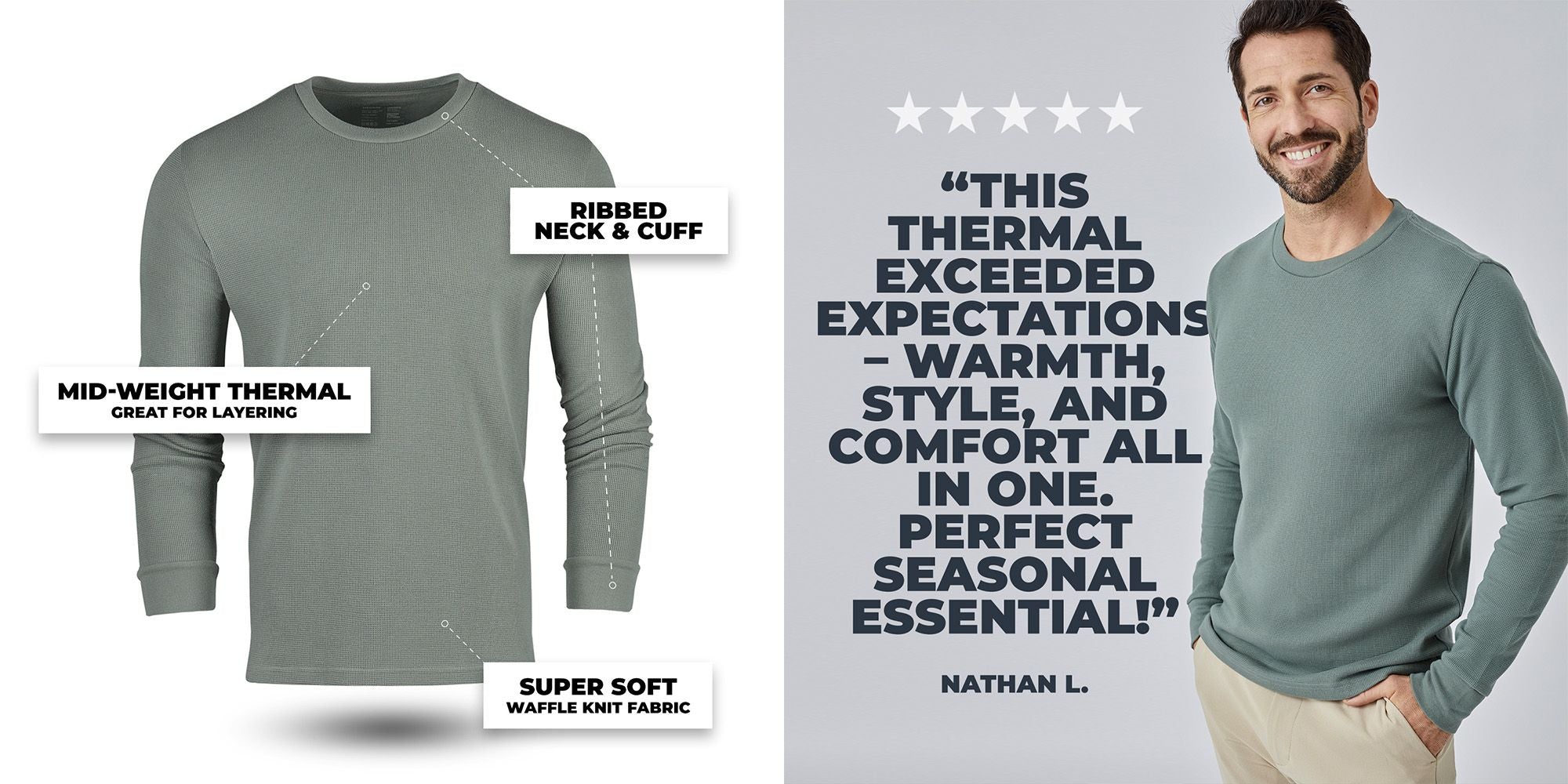 Thermal Long Sleeve Crew | Fresh Clean Threads