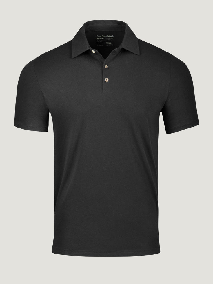 Black Torrey Polo | Men's Polo Shirts built by Fresh Clean Threads