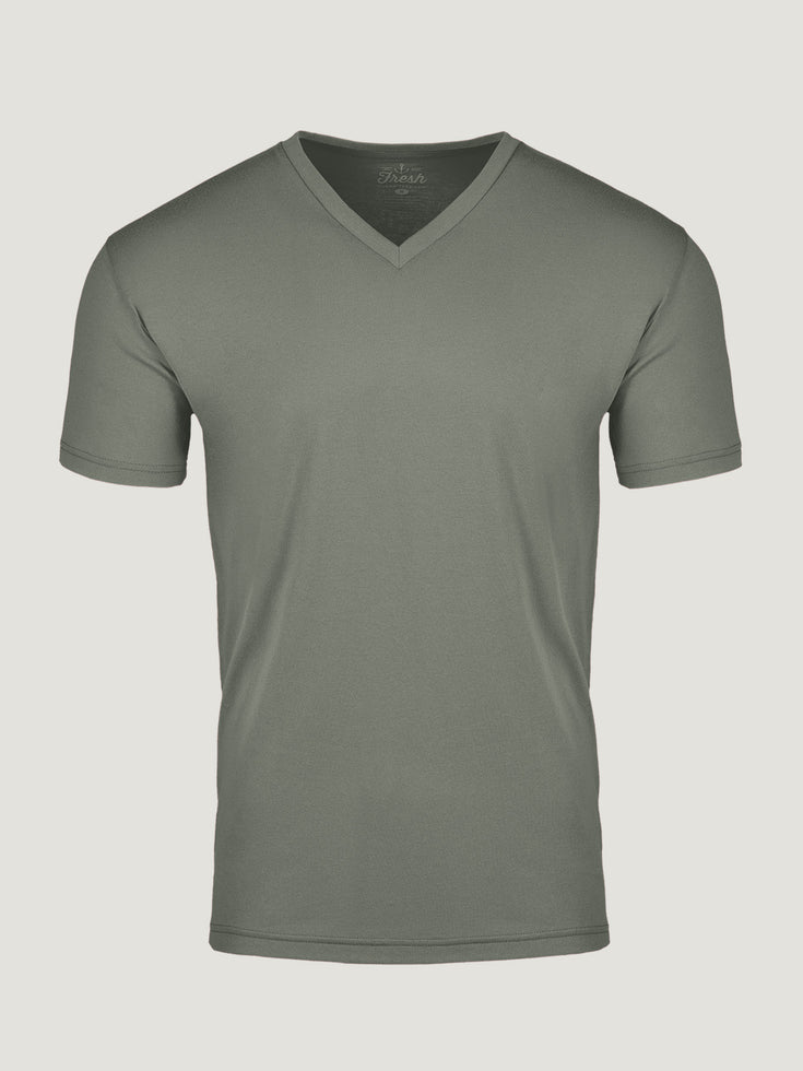 Mercury Green V-Neck tee | Fresh Clean Threads