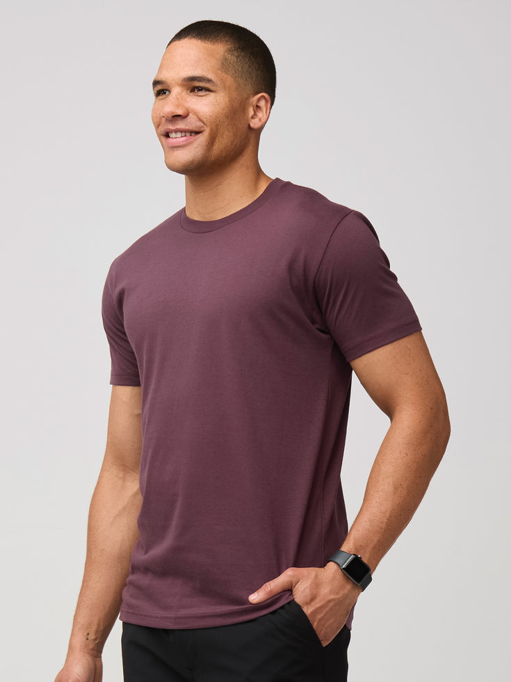 Men's Mahogany Crew Neck Shirt | Fresh Clean Threads