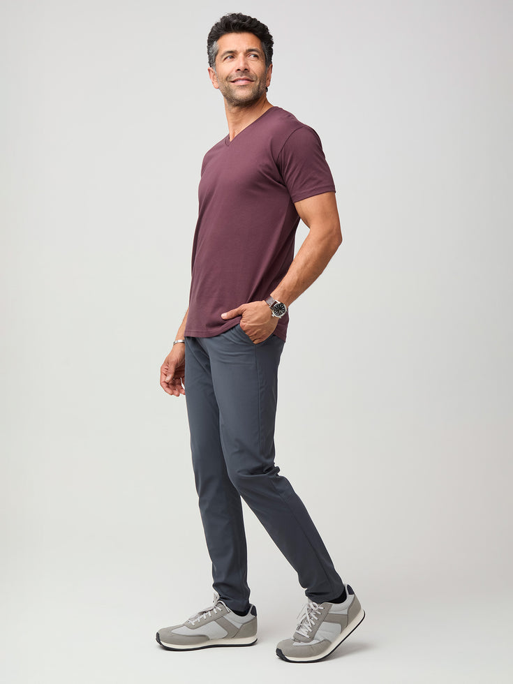 Mahogany V-Neck Tee at Fresh Clean Threads