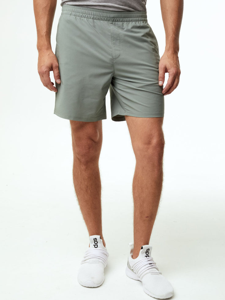 Stretch Performance Shorts in Mercury Green | Fresh Clean Threads