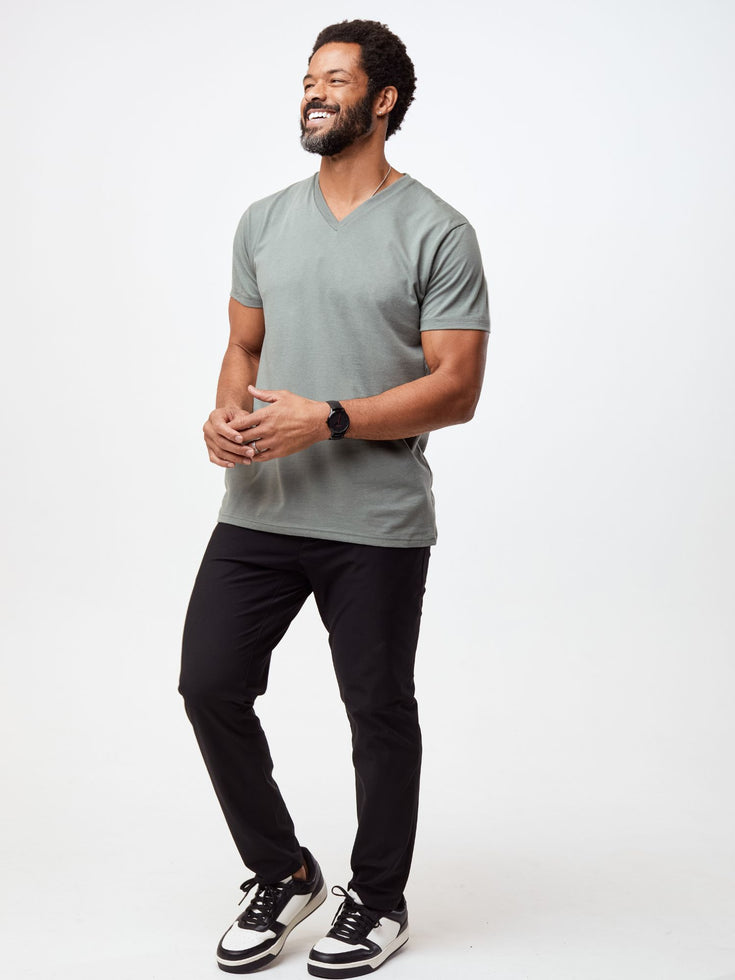 Men's V-Neck | Mercury Green | Fresh Clean Threads