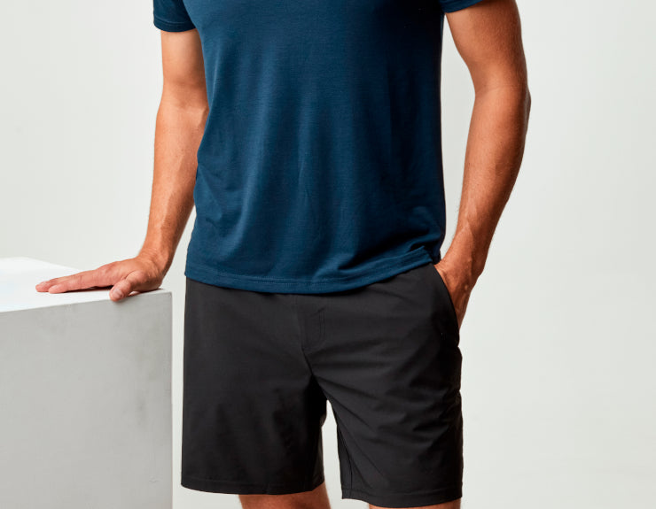 
					
						Navy Everyday Shorts 4-Way Stretch | Fresh Clean Threads
					
					