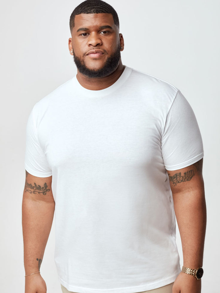 Men's White Crew Neck Tee | Fresh Clean Threads