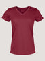 Women's V-Neck T-Shirt in Cosmic Red at Fresh Clean Threads