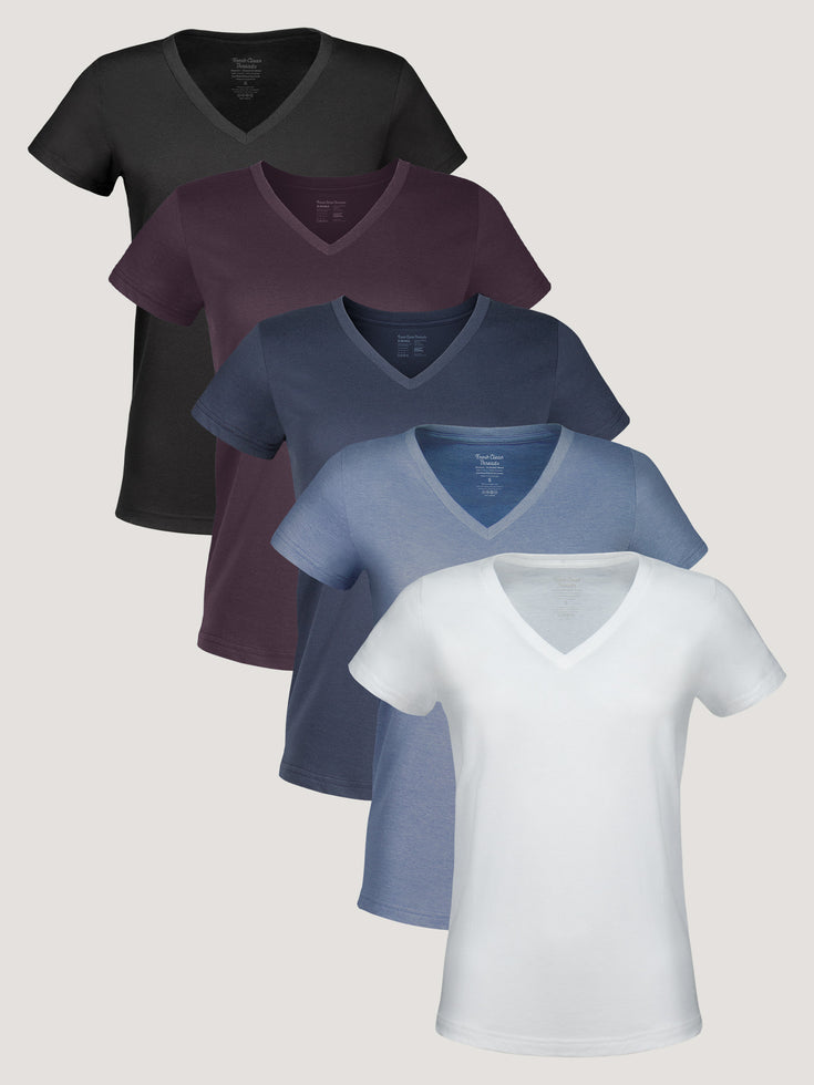 Women's V-Necks | Fall Seasonal 5-Pack | Fresh Clean Threads