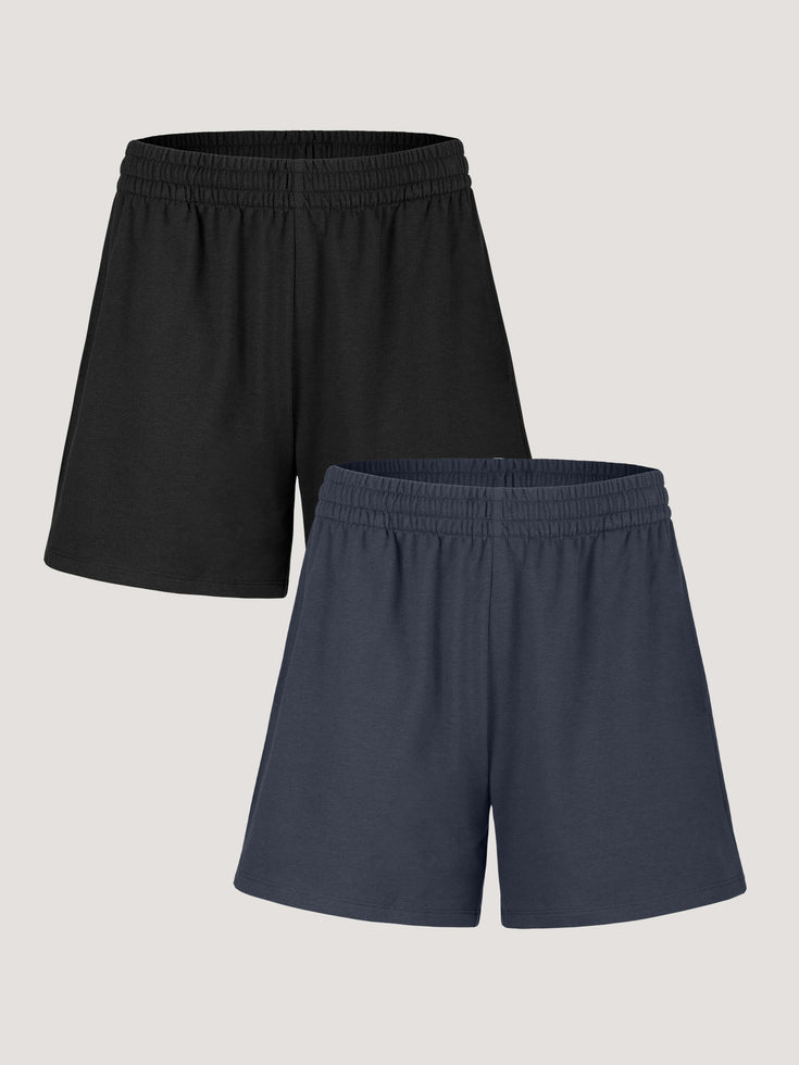 Women’s Terry Lounge Shorts Foundation 2-Pack | Fresh Clean Threads