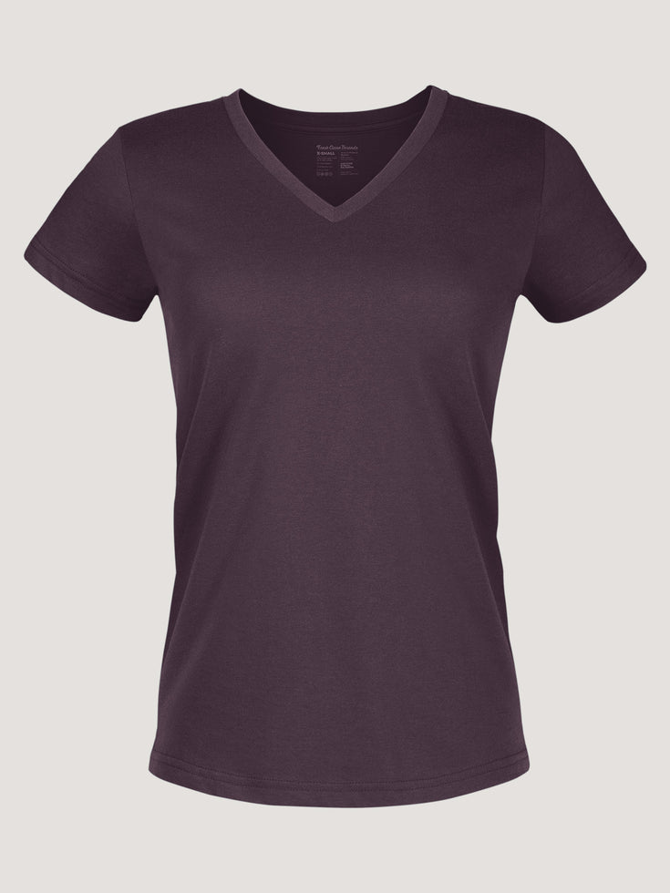 Nordic Purple Women's V-Neck Tee | Fresh Clean Threads