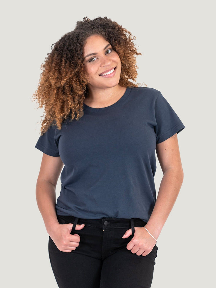 Blue Women's Crew Neck Tee Shirt 