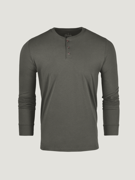 Stone Green Long Sleeve Henley FINAL SALE