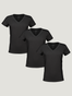 Women’s All Black V-Neck 3-Pack Tees | Fresh Clean Threads