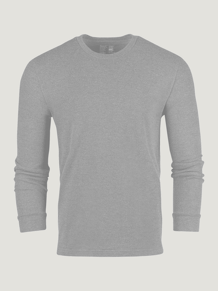 Heather Grey Thermal Long Sleeve Crew